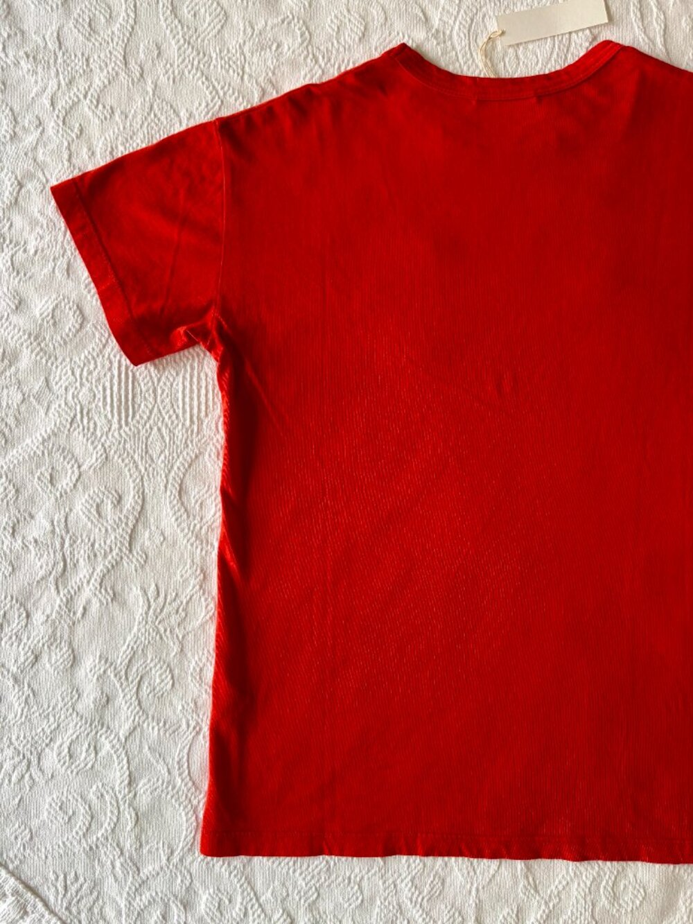 Black Crane Regular Short Sleeve Tee in Red - Sz. XS - Brand New with Tags - Picture 5 of 13